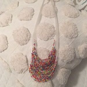 Multi-layer beaded necklace
